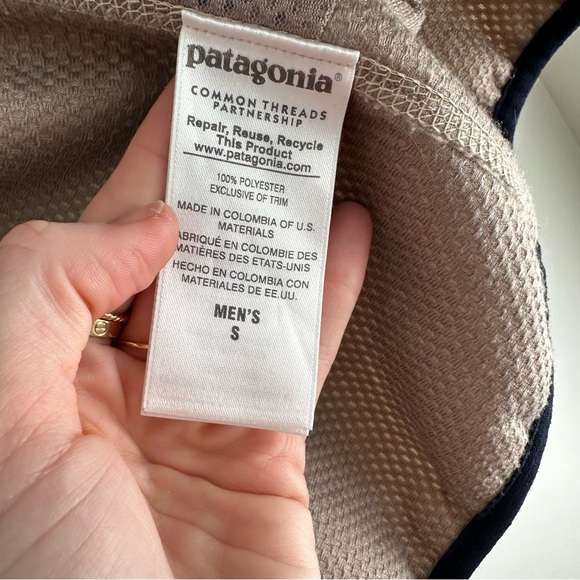 Patagonia Men's Classic Retro-X Fleece Jacket Small Tan Cream Blue - Picture 7 of 7